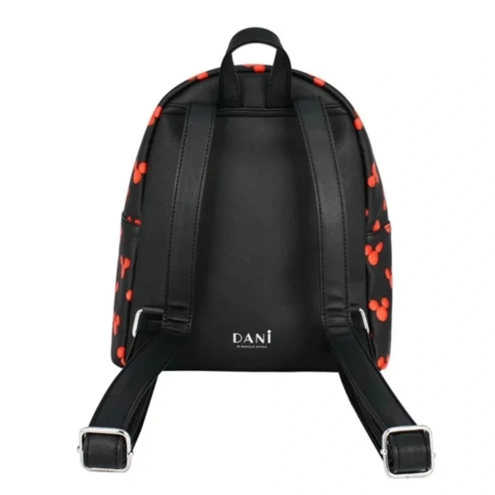 Red Mickey Mouse on Black with Cream Mini Backpack Dani by Danielle Nicole.